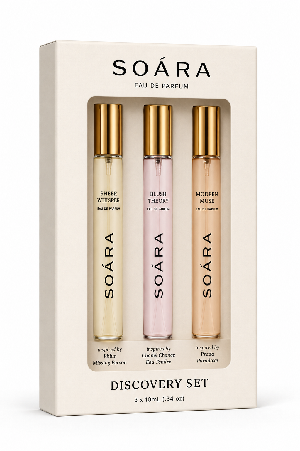 Soára Discovery Set with three 10ml eau de parfum sprays